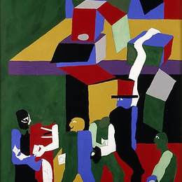 《游戏-手的花招》雅各布布·劳伦斯(Jacob Lawrence)高清作品欣赏