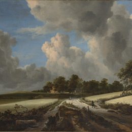 《麦田》雅各布布·凡·雷斯达尔(Jacob van Ruisdael)高清作品欣赏