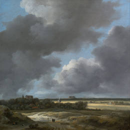 《阿尔克马尔的视图》雅各布布·凡·雷斯达尔(Jacob van Ruisdael)高清作品欣赏