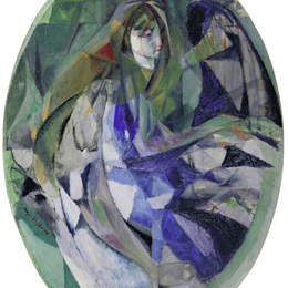 《钢琴女孩（菲利特钢琴）》雅克·维隆(Jacques Villon)高清作品欣赏