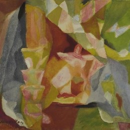《景观中的抽象人物》雅克·维隆(Jacques Villon)高清作品欣赏