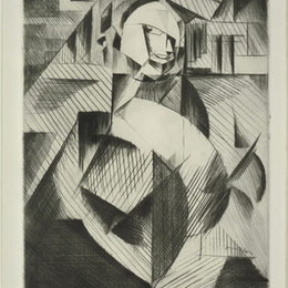 雅克·维隆(Jacques Villon)高清作品:Portrait of an Actor (F&amp;ampélix Barr&amp;ampé)