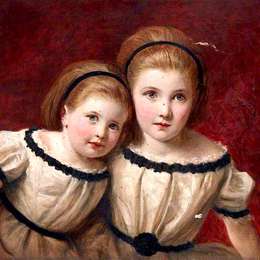 詹姆斯·亚瑟(James Archer)高清作品:Misses Agnes and Margaret Perigal