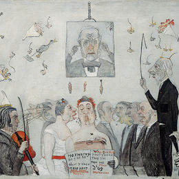 《在音乐学院》詹姆斯·恩索尔(James Ensor)高清作品欣赏