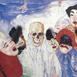 《死亡与面具》詹姆斯·恩索尔(James Ensor)高清作品欣赏