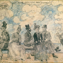 《以上下地狱，地狱，地狱无处不在》詹姆斯·恩索尔(James Ensor)高清作品欣赏
