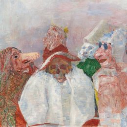 《面具死亡嘲弄》詹姆斯·恩索尔(James Ensor)高清作品欣赏