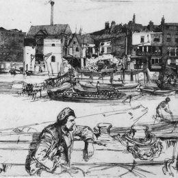 《黑狮码头》詹姆斯·阿博特·麦克尼尔·惠斯勒(James McNeill Whistler)高清作品欣赏