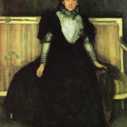 詹姆斯·阿博特·麦克尼尔·惠斯勒(James McNeill Whistler)高清作品:Green and Violet Portrait of Mrs. Walter Sickert