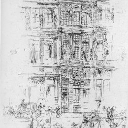 《布鲁塞尔宫殿》詹姆斯·阿博特·麦克尼尔·惠斯勒(James McNeill Whistler)高清作品欣赏