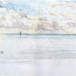 《海景，迪耶普》詹姆斯·阿博特·麦克尼尔·惠斯勒(James McNeill Whistler)高清作品欣赏