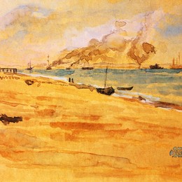 《河口研究》詹姆斯·阿博特·麦克尼尔·惠斯勒(James McNeill Whistler)高清作品欣赏