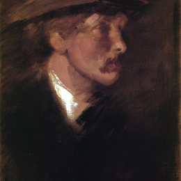 《头部研究》詹姆斯·阿博特·麦克尼尔·惠斯勒(James McNeill Whistler)高清作品欣赏
