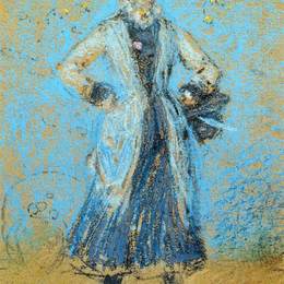 《蓝色女孩》詹姆斯·阿博特·麦克尼尔·惠斯勒(James McNeill Whistler)高清作品欣赏