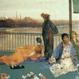 《色彩斑绿的阳台》詹姆斯·阿博特·麦克尼尔·惠斯勒(James McNeill Whistler)高清作品欣赏