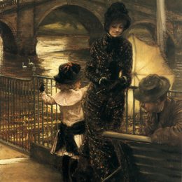 《泰晤士河在里士满》詹姆斯·天梭(James Tissot)高清作品欣赏