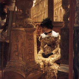 《在卢浮宫》詹姆斯·天梭(James Tissot)高清作品欣赏