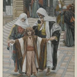 《耶稣在圣殿里找到了》詹姆斯·天梭(James Tissot)高清作品欣赏