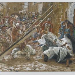 《耶稣遇见他的母亲（我见到他的母亲）》詹姆斯·天梭(James Tissot)高清作品欣赏