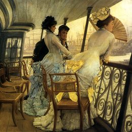 《船上纪念球》詹姆斯·天梭(James Tissot)高清作品欣赏