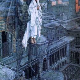 《撒旦试图诱惑耶稣》詹姆斯·天梭(James Tissot)高清作品欣赏