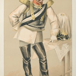 詹姆斯·天梭(James Tissot)高清作品:Statesmen No.660 Caricature of Count von Bismarck Schoenause