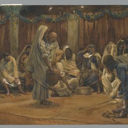 《洗脚》詹姆斯·天梭(James Tissot)高清作品欣赏