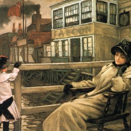 《等待渡船》詹姆斯·天梭(James Tissot)高清作品欣赏