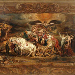 《惠灵顿公爵的胜利（素描）》詹姆斯·沃德(James Ward)高清作品欣赏