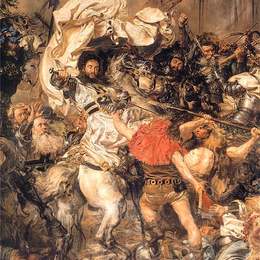 扬·马泰伊科(Jan Matejko)高清作品:Battle of Grunwald, the death of the Grand Master Ulrich von