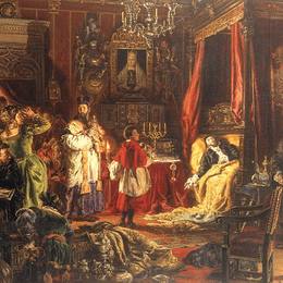 扬·马泰伊科(Jan Matejko)高清作品:Death of Sigismund Augustus at Knyszyn