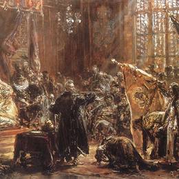 扬·马泰伊科(Jan Matejko)高清作品:Shuiskiis czars at the Seym in Warsaw