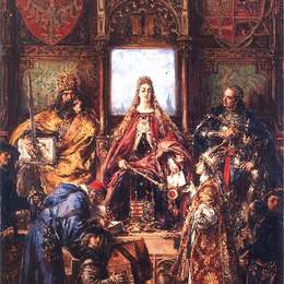 扬·马泰伊科(Jan Matejko)高清作品:The Marriage of Jadwiga and Jagiello