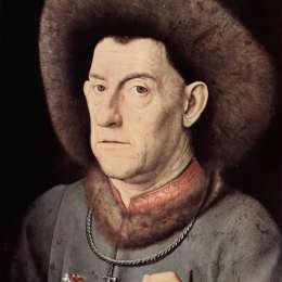 《康乃馨的画像》扬·凡·艾克(Jan van Eyck)高清作品欣赏