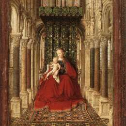 《小型三联（中央面板）》扬·凡·艾克(Jan van Eyck)高清作品欣赏