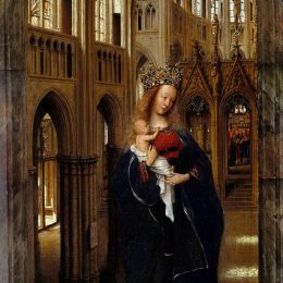 《麦当娜在教堂里》扬·凡·艾克(Jan van Eyck)高清作品欣赏