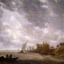 《河景》扬·范·戈因(Jan van Goyen)高清作品欣赏