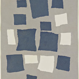 让·阿尔普(Jean Arp)高清作品:Collage with Squares Arranged According to the Laws of Chanc