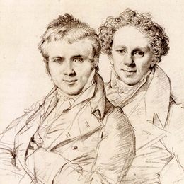 让·奥古斯特·多米尼克·安格尔(Jean Auguste Dominique Ingres)高清作品:Otto Magnus von Stackelberg and Jacob Linckh