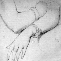 让·奥古斯特·多米尼克·安格尔(Jean Auguste Dominique Ingres)高清作品:Study for Princesse Albert de Broglie, born Josephine Eleono