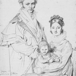 让·奥古斯特·多米尼克·安格尔(Jean Auguste Dominique Ingres)高清作品:The Alexandre Lethiere Family