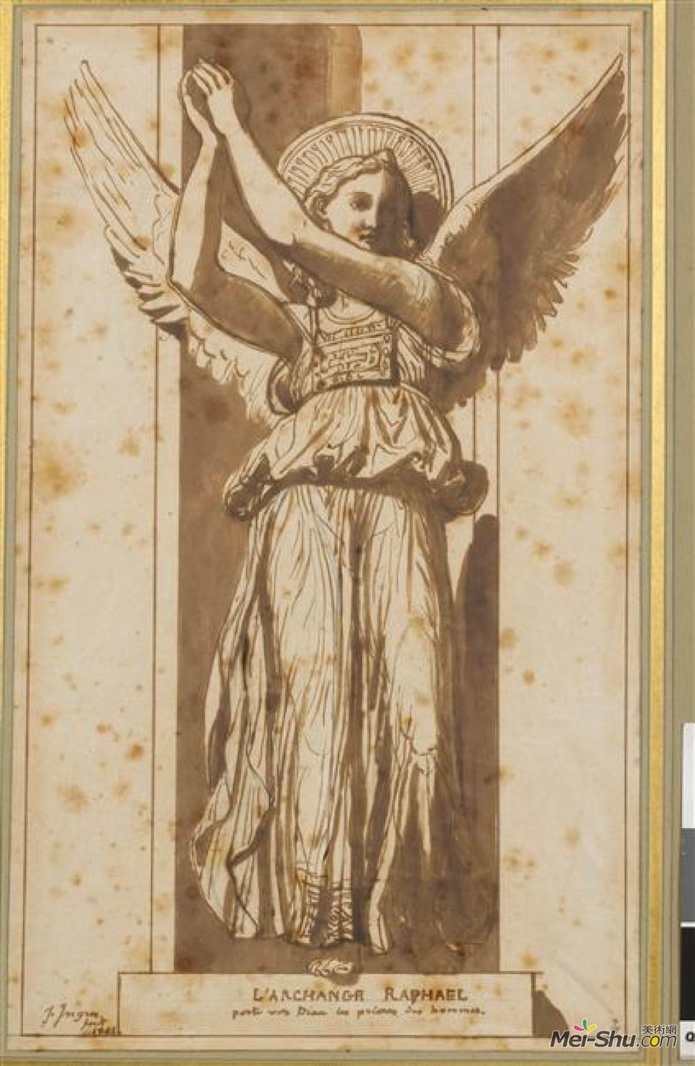 大天使拉斐尔是上帝对人类的祈祷让奥古斯特多米尼克安格尔jean