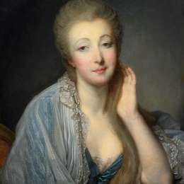 《巴里夫人的画像》让·巴蒂斯特·格勒兹(Jean-Baptiste Greuze)高清作品欣赏