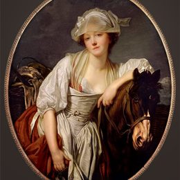 《倒牛奶的女仆》让·巴蒂斯特·格勒兹(Jean-Baptiste Greuze)高清作品欣赏