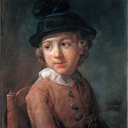《儿童肖像》让·巴蒂斯·西美翁·夏尔丹(Jean-Baptiste-Simeon Chardin)高清作品欣赏