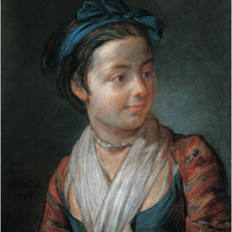 《一个年轻女孩的肖像》让·巴蒂斯·西美翁·夏尔丹(Jean-Baptiste-Simeon Chardin)高清作品欣赏