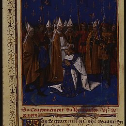 《兰斯在1380年加冕查理六世》让·富盖(Jean Fouquet)高清作品欣赏