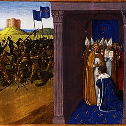 《拉昂短诗中的佩佩加冕礼》让·富盖(Jean Fouquet)高清作品欣赏