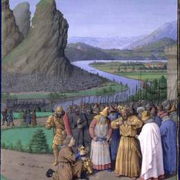 《戴维对撒乌耳之死的认识》让·富盖(Jean Fouquet)高清作品欣赏