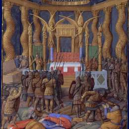《公元前63年耶路撒冷庞培庙的亵渎》让·富盖(Jean Fouquet)高清作品欣赏